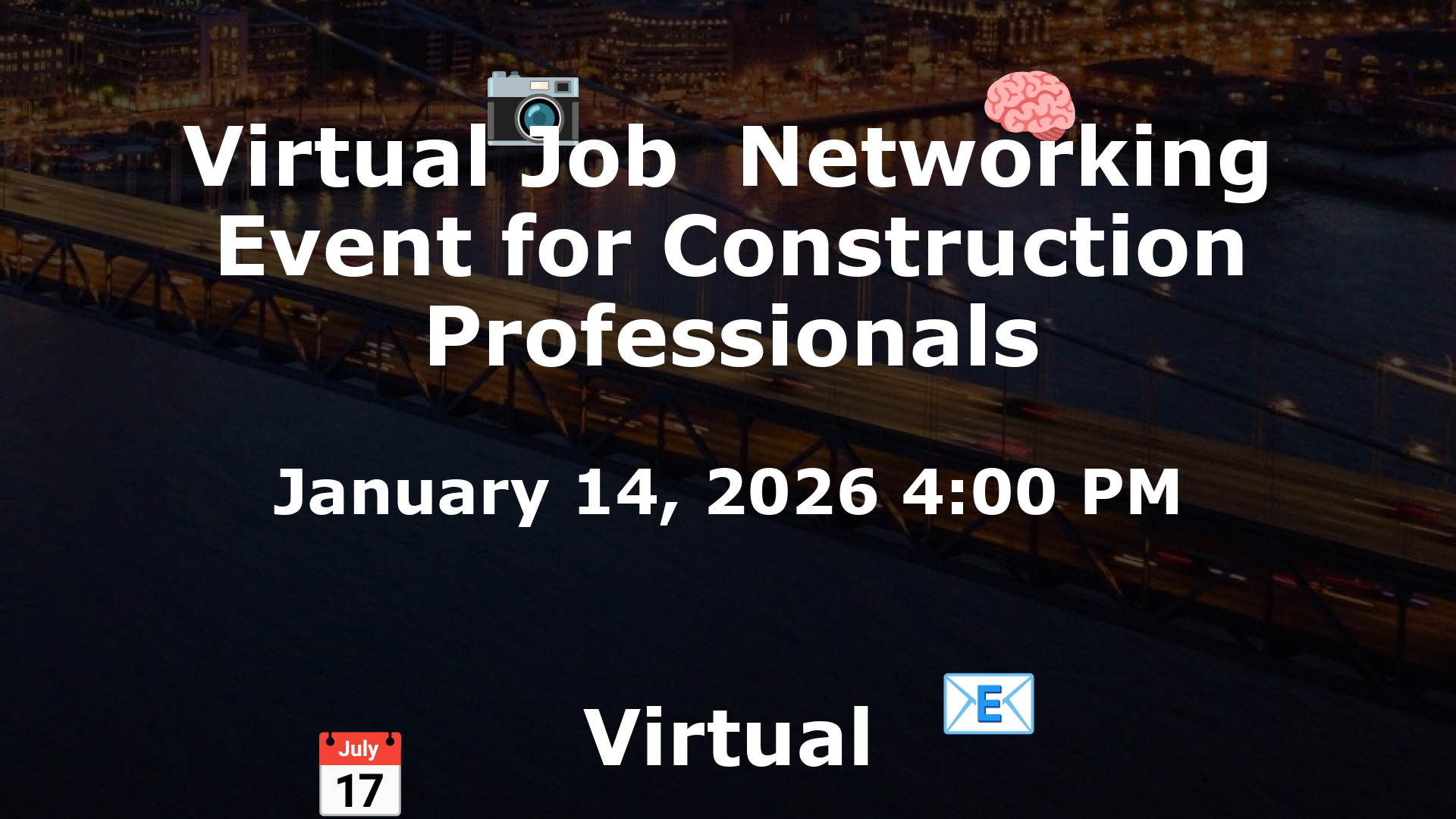 Virtual Job  Networking Event for Construction Professionals event image